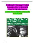 Emergency Medical Responder&colon; First on Scene &lpar;12th Edition&comma; Chris Le Baudour&rpar; &vert; Complete Test Bank with Verified Answers