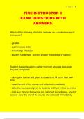 FIRE INSTRUCTOR II  EXAM QUESTIONS WITH  ANSWERS&period;