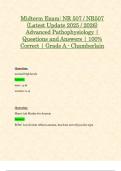 Midterm Exam&colon; NR 507 &sol; NR507 &lpar;Latest Update 2025 &sol; 2026&rpar; Advanced Pathophysiology &vert; Questions and Answers &vert; 100&percnt; Correct &vert; Grade A - Chamberlain