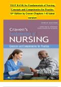 Fundamentals of Nursing&colon; Concepts and Competencies for Practice &lpar;10th Edition&comma; Ruth F&period; Craven & Constance J&period; Hirnle&rpar; &vert; Complete Test Bank Chapters 1&ndash;43 &vert; Latest Version