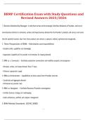 Business Relationship Management Professional &lpar;BRMP&rpar; Certification Exam &lpar;Study Questions and Revised Answers&comma; 2025&sol;2026&rpar; &ndash; Complete Professional Study Guide