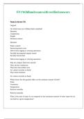 FF1 Wildland exam with verified answers 