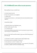 FF1 Wildland Exam with accurate answers