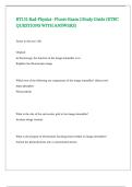 RT131 Rad-Physics - Fluoro Exam 2 Study Guide &lpar;RTBC QUESTIONS WITH ANSWERS&rpar; 