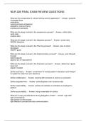 NUR 226 FINAL EXAM REVIEW QUESTIONS