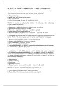 NURS 226 FINAL EXAM QUESTIONS & ANSWERS