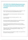CDC 3E251 Vol&period; 4 Mobility Requirements and Contingency Operations Exam with verified solutions 