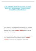 BSN 246 HESI Health Assessment V1 Latest  2025&sol;2026 Questions and Correct Answers  Graded A&plus;&vert;Verified Solutions 