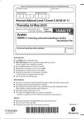 2025 Pearson Edexcel Level 1&sol;Level 2 GCSE Arabic PAPER  1&colon;1AA0&sol;1F Listening and understanding in Arabic  2025 Pearson Edexcel Level 1&sol;Level 2 GCSE &lpar;9&ndash;1&rpar; Arabic PAPER  1&colon; 1AA0&sol;1F Listening and understanding in Arabic