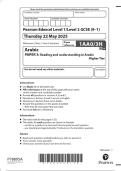 2025 Pearson Edexcel Level 1&sol;Level 2 GCSE&period; Arabic PAPER 3&colon;  1AA0&sol;3H Reading and understanding in Arabic  2025 Pearson Edexcel Level 1&sol;Level 2 GCSE Arabic PAPER 3&colon;  1AA0&sol;3H Reading and understanding in Arabic