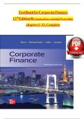 Test Bank&colon; Corporate Finance&comma; 13th Edition &lpar;Ross&comma; Westerfield&comma; Jaffe&rpar; - Chapters 1-21