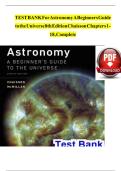 Complete Test Bank for Astronomy&colon; A Beginner's Guide to the Universe&comma; 8th Edition by Chaisson &lpar;Chapters 1-18&rpar;