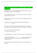 HRB Midterm Exam Questions And Answers Latest Graded A&plus;