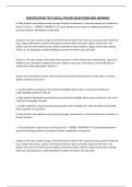 CERTIFICATION TEST SOCIAL STUDIES QUESTIONS AND ANSWERS