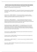 CERTIFIED HEALTH EDUCATION SPECIALIST EXAM QUESTIONS AND ANSWERS