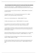 CFESA REFRIGERATION CERTIFICATION TEST EXAM QUESTIONS AND ANSWERS