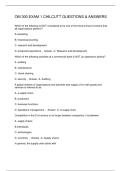 OM 300 EXAM 1 CHILCUTT QUESTIONS & ANSWERS