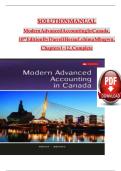 Solution Manual&colon; Modern Advanced Accounting In Canada&comma; 10th Edition &lpar;Herauf&comma; Mbagwu&rpar; - Chapters 1-12 Complete