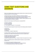 AAMA TEST QUESTIONS AND ANSWERS 