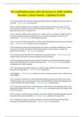 Pct Certification Exam with All Correct & 100&percnt; Verified Answers &vert;Latest Version &vert;Updated to Pass
