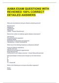AAMA EXAM QUESTIONS WITH REVIEWED 100&percnt; CORRECT DETAILED ANSWERS 