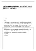 HS 321 PRACTICE EXAM QUESTIONS WITH CORRECT ANSWERS&period;