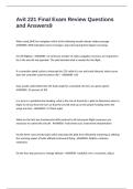 Avit 221 Final Exam Review Questions and Answers