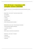 POS 325 Exam 1 Questions with complete solution 2025&sol;2026