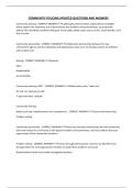 COMMUNITY POLICING UPDATED QUESTIONS AND ANSWERS