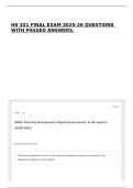 HS 321 FINAL EXAM 2025-26 QUESTIONS WITH PASSED ANSWERS&period;