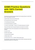 AAMA Practice Questions with 100&percnt; Correct Answers 