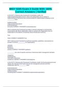 MISY 5325 Exam 2 Guide With 100&percnt; Correct Answers &vert; Verified