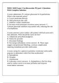 NRSG 3420 Exam 2 Cardiovascular PQ part 1 Questions With Complete Solutions