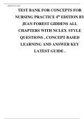 Test Bank for Concepts for Nursing Practice &lpar;with eBook Access on VitalSource&rpar; 4th Edition by Jean Foret Giddens&vert;&vert;ISBN&colon;9780323809825