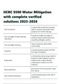 IICRC S500 Water Mitigation with complete verified solutions 2025-2026