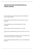 ABH FINAL TEST 2025&sol;26 QUESTIONS WITH ALL CORRECT ANSWERS &period;
