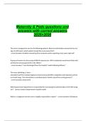 Maternity & Peds questions and answers with correct answers 2025>2026