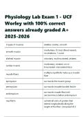 Physiology Lab Exam 1 - UCF Worley with 100- correct answers already graded A&plus; 2025-2026