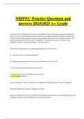 NBHWC Exam &ndash; Practice Questions with Verified Answers &lpar;Latest 2024&sol;2025&comma; A&plus; Graded and Verified Version&rpar;