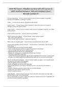 NHA PCT Exam&colon; Infection Control with All Correct & 100&percnt; Verified Answers &vert;Actual Complete Exam&vert; Already Graded A&plus;