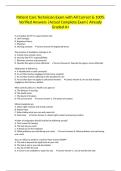 Patient Care Technician Exam with All Correct & 100&percnt; Verified Answers &vert;Actual Complete Exam&vert; Already Graded A&plus;