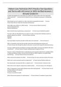 Patient Care Technician &lpar;PCT&rpar; Practice Test Questions and Terms with All Correct & 100&percnt; Verified Answers &vert;Already Graded A&plus;