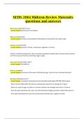 NFDN 2004 Midterm Review &ndash; Maternity Questions and Verified Answers &lpar;Passed with A&plus;&comma; Latest 2024&sol;2025