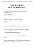 GCSU &lpar;BACHOON&rpar; MICROBIOLOGY TEST 2 QUESTIONS AND ANSWERS 2025