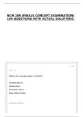 NCM 109 &lpar;FINALS CONCEPT EXAMINATION&rpar; 100 QUESTIONS WITH ACTUAL SOLUTIONS&period;