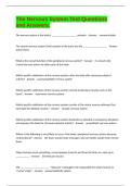 The Nervous System Test Questions and Answers&period;