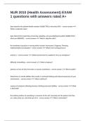 NUR 2010 &lpar;Health Assessment&rpar; EXAM 1 questions with answers rated A&plus;