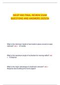 NEIEP 800 Final Review Exam 2025/26 – Questions and Answers (Graded A+, Verified Study Material)
