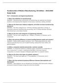 Fundamentals of Modern Manufacturing&comma; 5th Edition &ndash; 2025&sol;2026 Study Guide