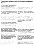 COMP Galen College of nursing Test Questions and Answers Rated A